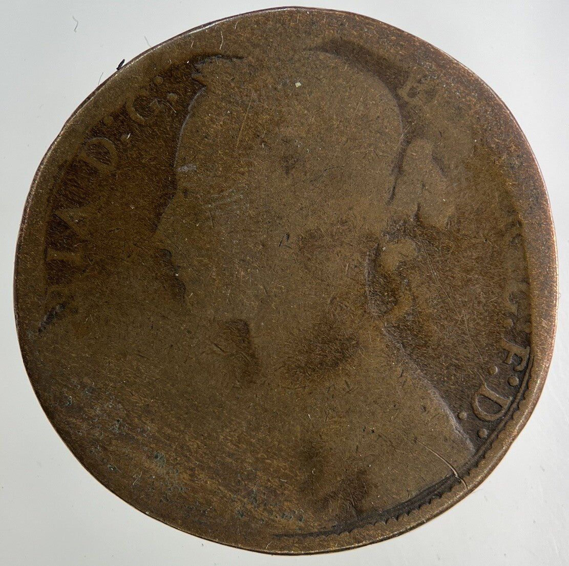 1876 Victoria One Penny Coin | Fair Grade