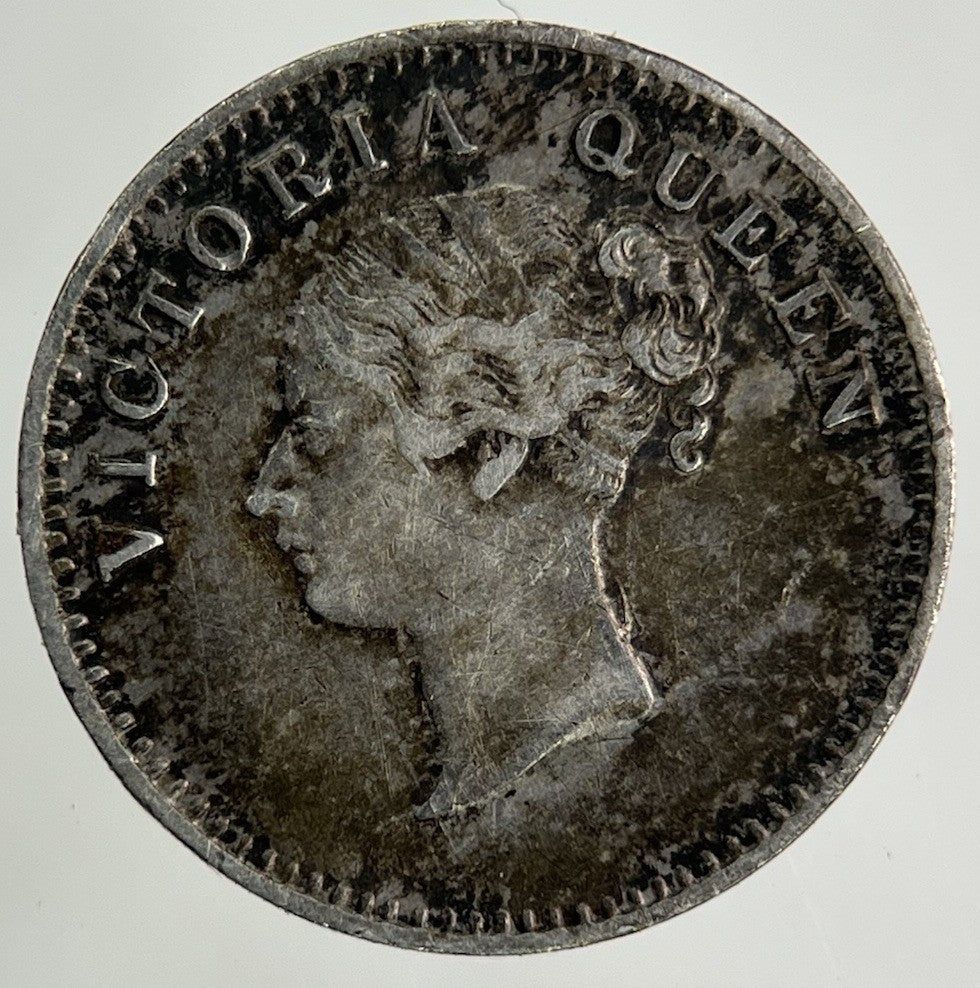 1841 East India Company Two 2 Annas Silver Coin | Fine Collectable Grade