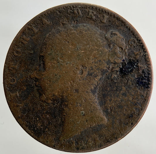 1845 Victoria Farthing Coin | Fair Grade