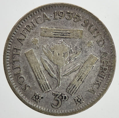 1935 South Africa Threepence Silver Coin | Collectable Grade | a6983