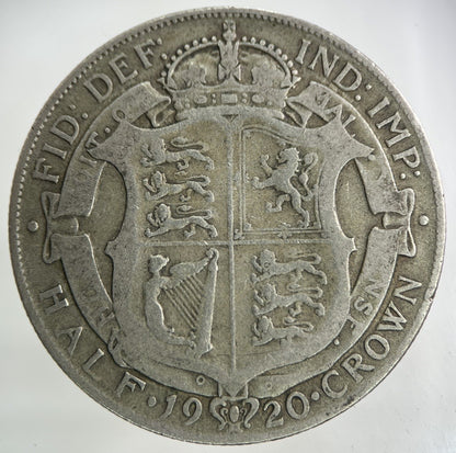 1920 George V Half - Crown Silver Coin | Fine Collectable Grade