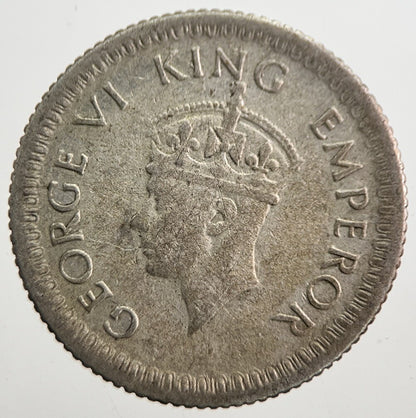1943 India 1/4 Quarter Rupee Silver Coin | Collectable Grade | a7671