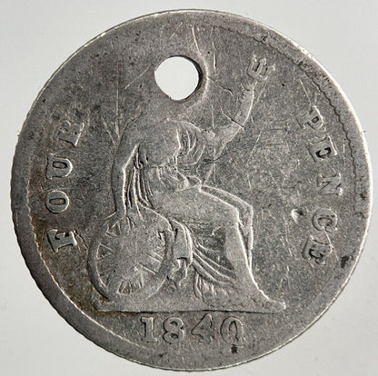 1840 Victoria Four - Pence Groat Silver Coin | Collectable Grade