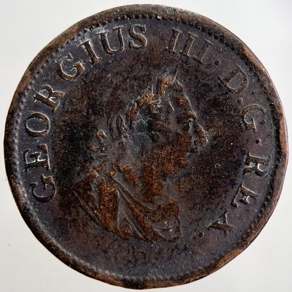 1805 Hibernia George III 3rd Irish Half - Penny Coin | Collectable Grade