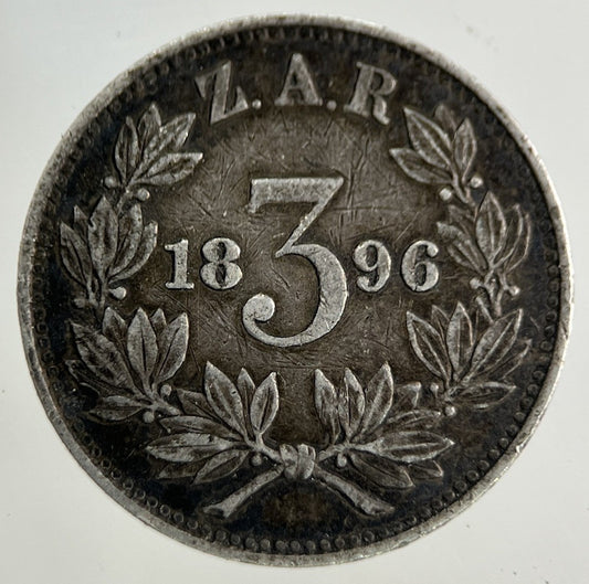 1896 South Africa Threepence Silver Coin | Fine Collectable Grade