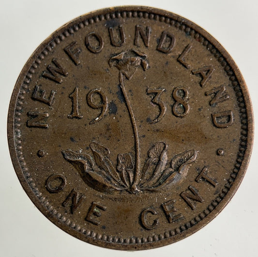 1938 Canada New Found - Land One Cent Coin | Very High Grade