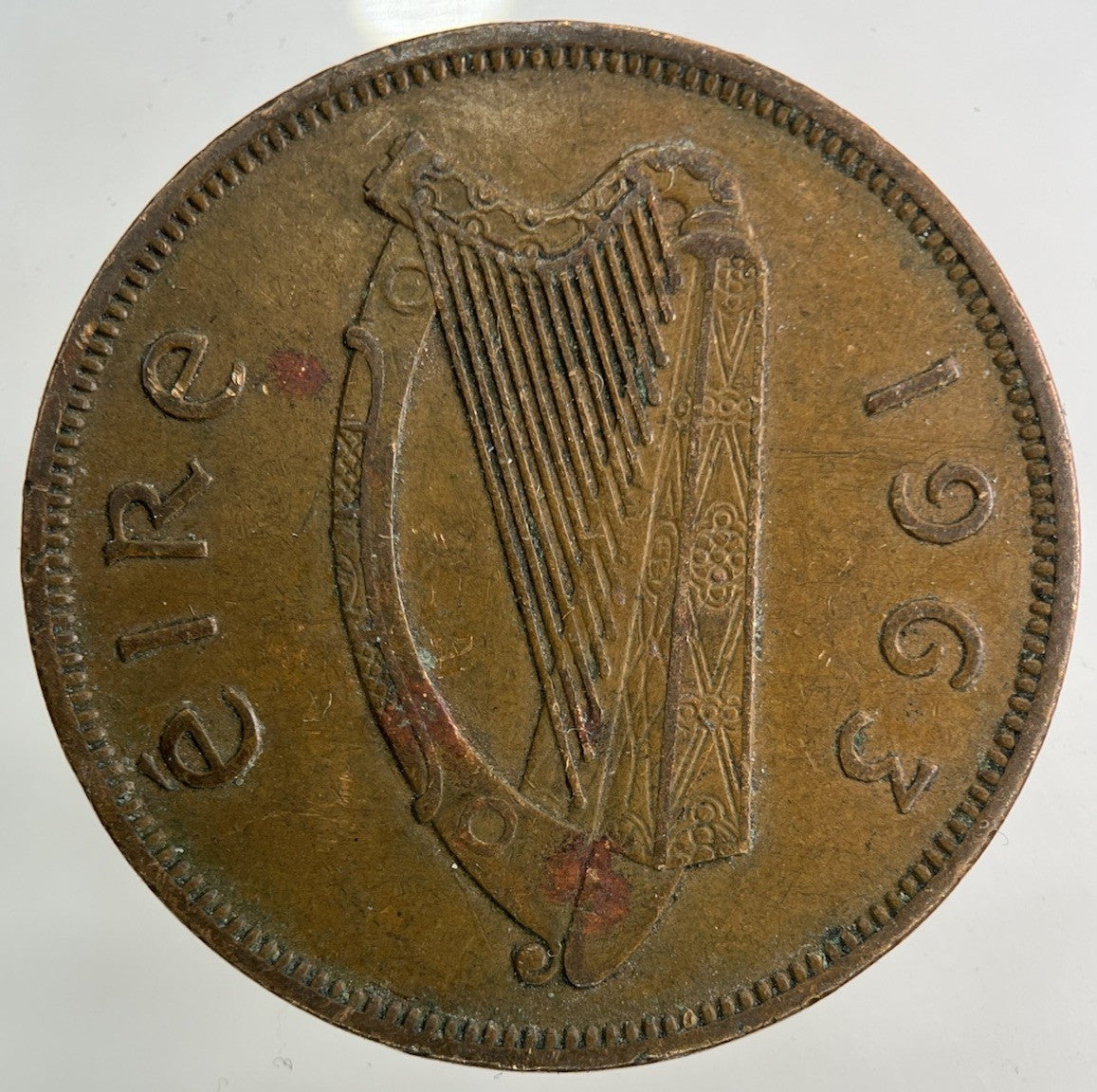 1963 Irish Ireland One Penny Coin | Fine Collectable Grade