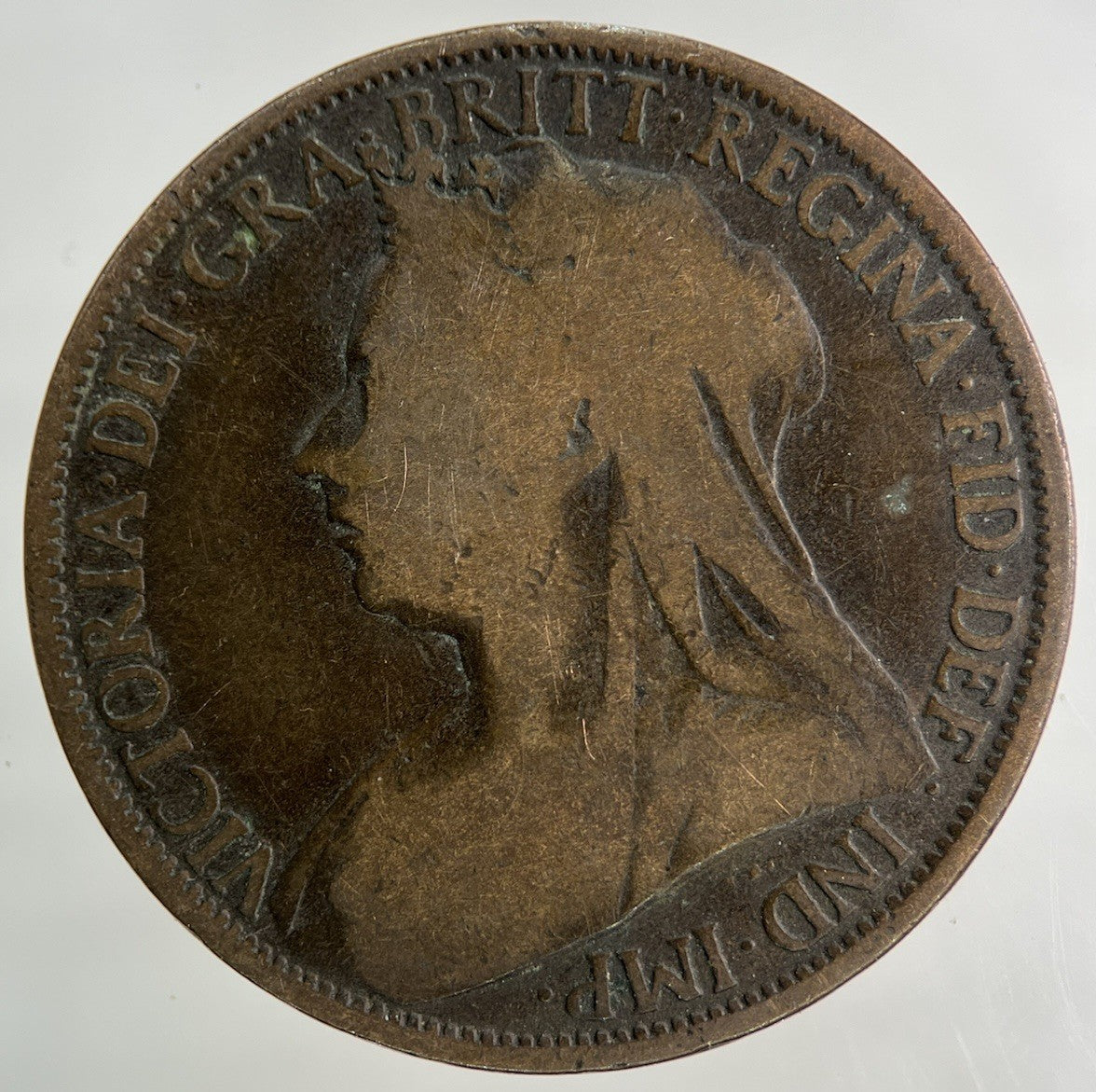 1896 Victoria One Penny Coin | Fair Grade