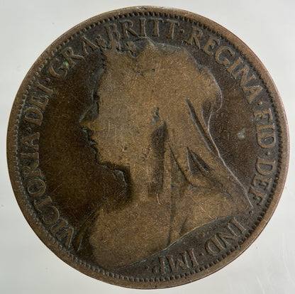 1896 Victoria One Penny Coin | Fair Grade