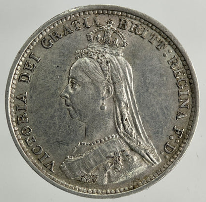 1887 Victoria Threepence Silver Coin | Very Fine Grade