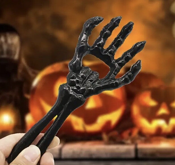 Black Metal Bottle Opener Heavy Cast Iron Skeleton Design Premium Gift UK