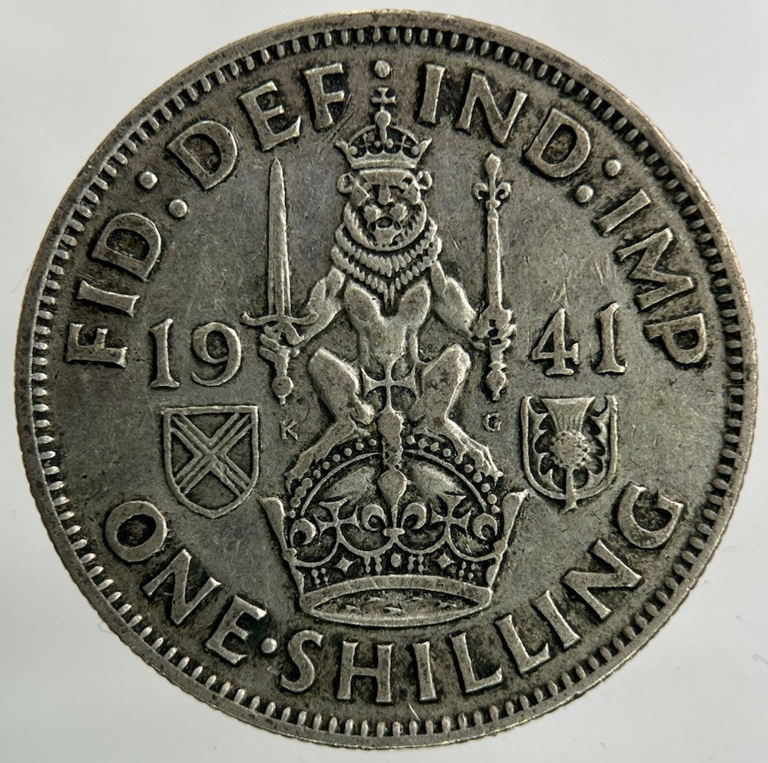 1941 George VI Shilling Silver Coin | Fine Collectable Grade