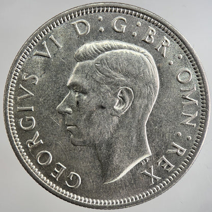 1942 George VI Half - Crown Silver Coin | Very High Grade | a8354