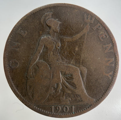1901 Victoria One Penny Coin | Collectable Grade
