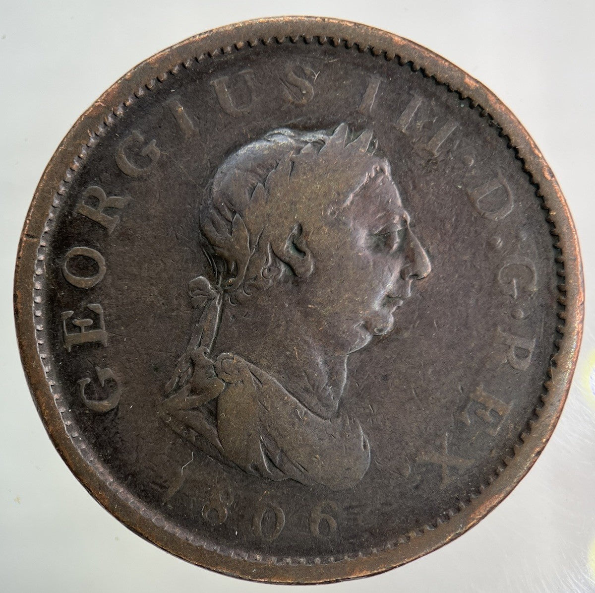 1806 George III 3rd One Penny Coin | Collectable Grade