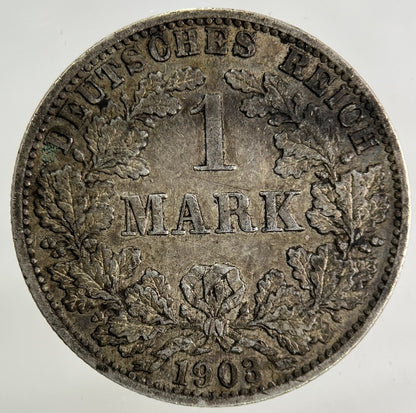 1903 Germany 1 Mark Silver Coin | Fine Collectable Grade