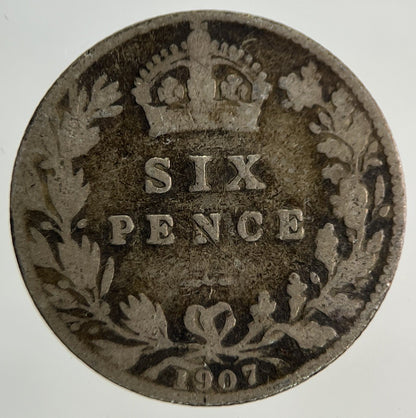 1907 Edward VII Sixpence Silver Coin | Collectable Grade