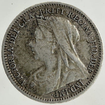 1900 Victoria Threepence Silver Coin | Fine Collectable Grade