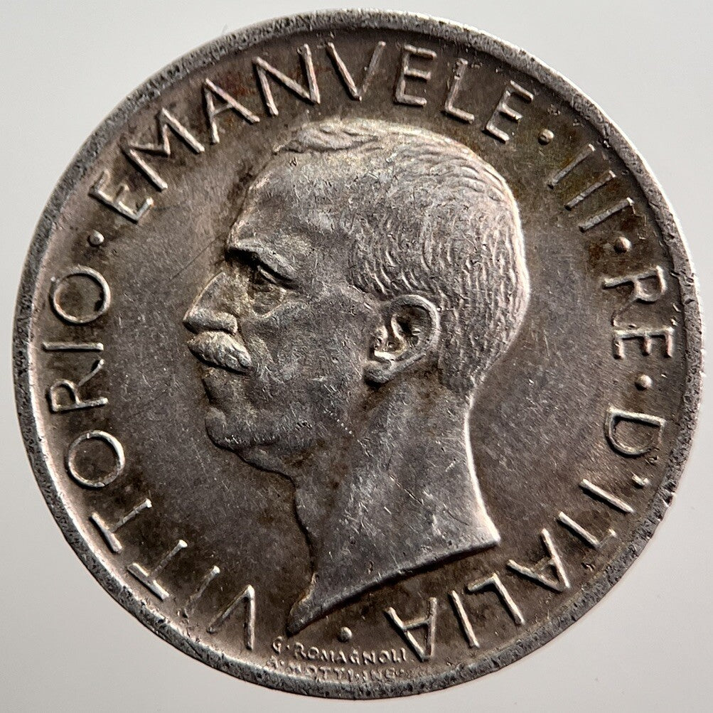 1927 - R Italy 5 Lira Silver Coin | Very High Grade | a1667