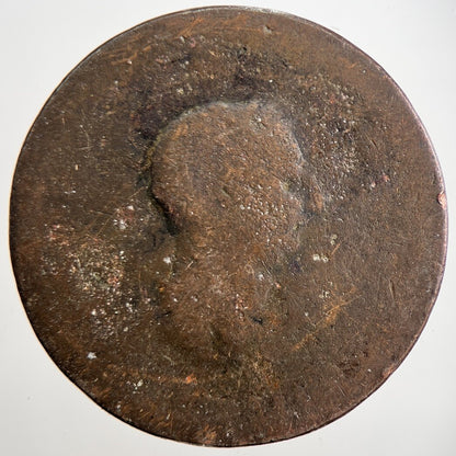 George 3rd III Half - Penny British Coin | Worn Grade