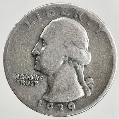 1939 US USA Quarter Dollar Silver Coin | Collectable Grade