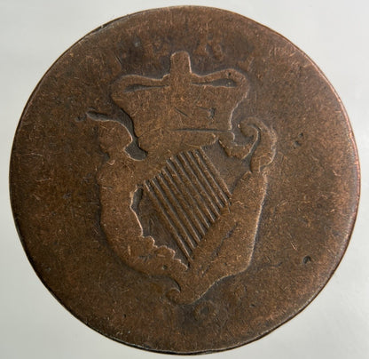1822 Irish Ireland Half - Penny Coin | Fair Grade