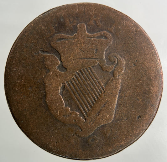 1822 Irish Ireland Half - Penny Coin | Fair Grade