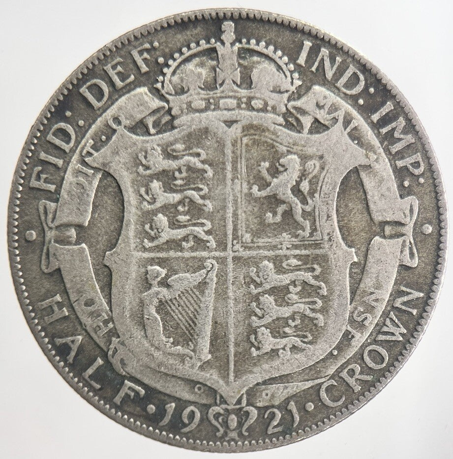 1921 George V Half - Crown Silver Coin | Collectable Grade | a6330