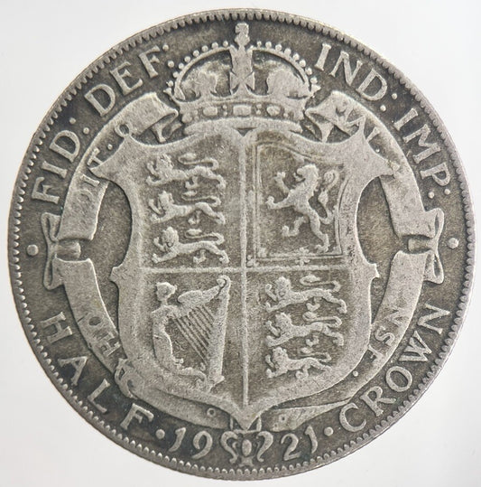 1921 George V Half - Crown Silver Coin | Collectable Grade | a6330