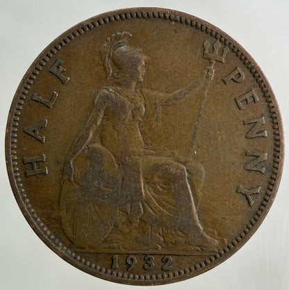 1932 George V Half - Penny Coin | Collectable Grade