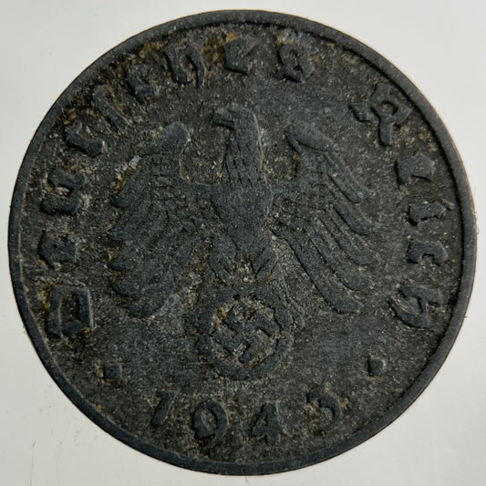 1943 Germany German Nazi 1 Pfennig Coin | Collectable Grade