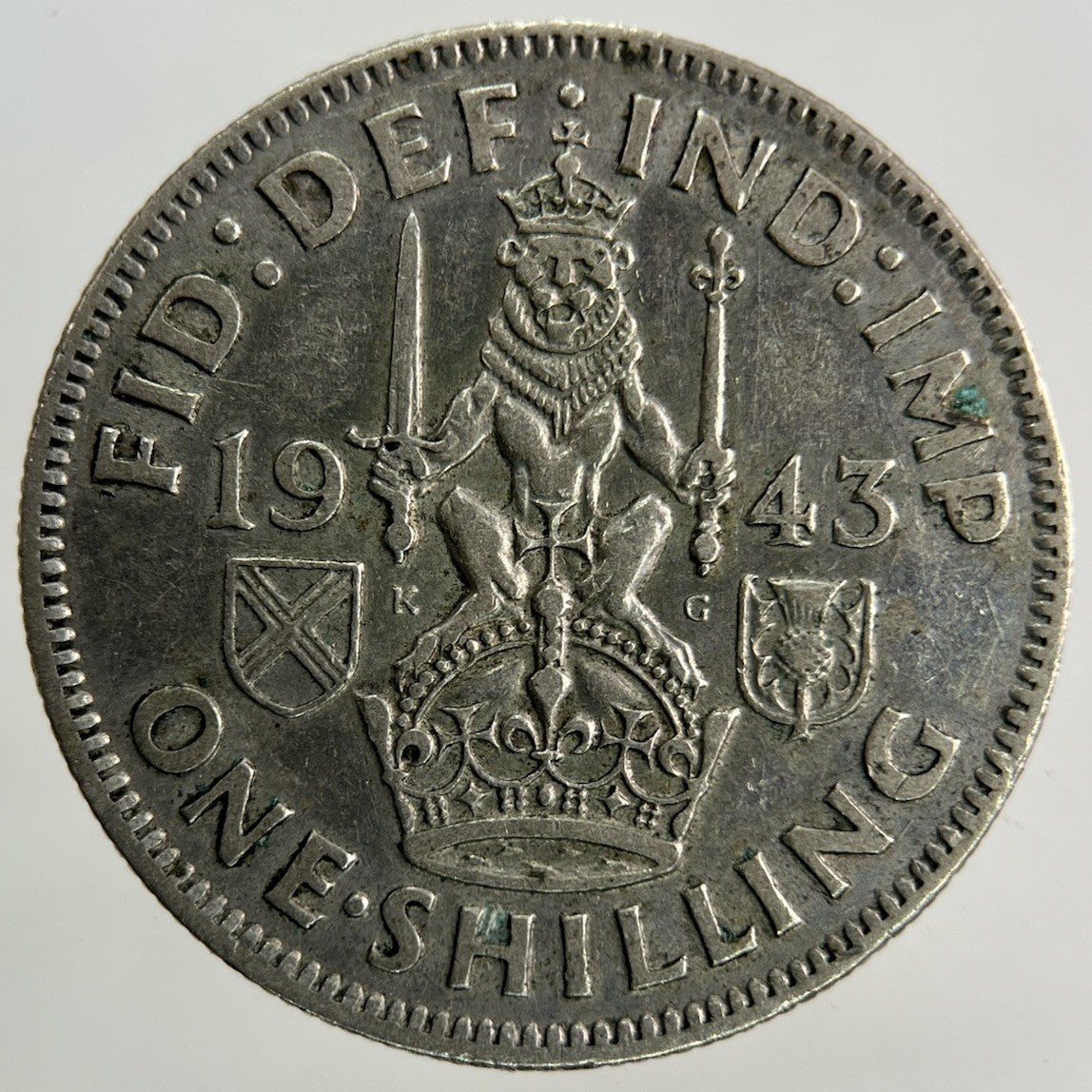 1943 George VI Shilling Silver Coin | Fine Collectable Grade