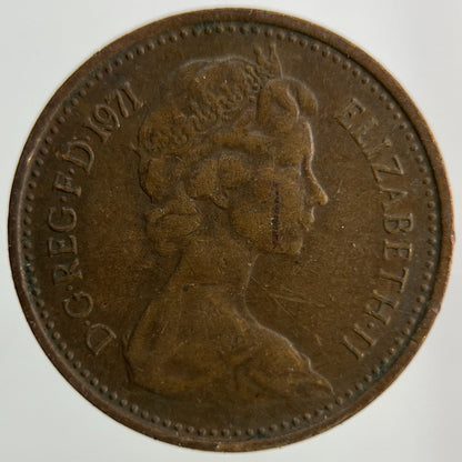 1971 Elizabeth II 2nd 1/2 Half - Penny Coin | Fine Collectable Grade