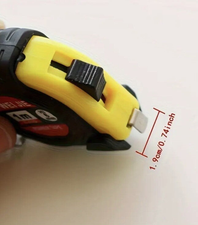 1 x Mini Tape - Measure 1 Meter / 100cm Shaped Keyring Premium Keychain Gift UK