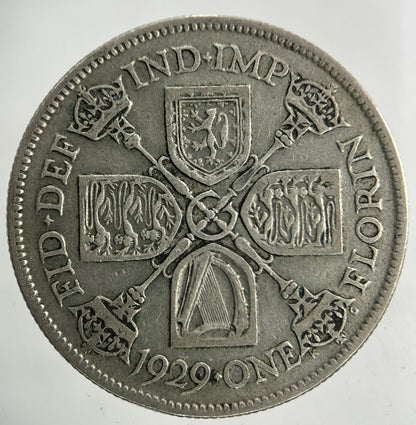 1929 George V Florin Silver Coin | Fine Collectable Grade