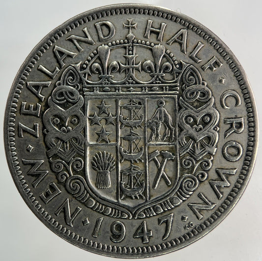 1947 New Zealand Half - Crown Coin | Fine Collectable Grade