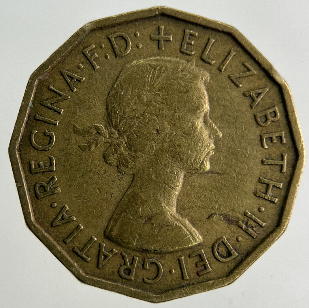 1957 Elizabeth II 2nd Brass Threepence Coin | Fine Collectable Grade
