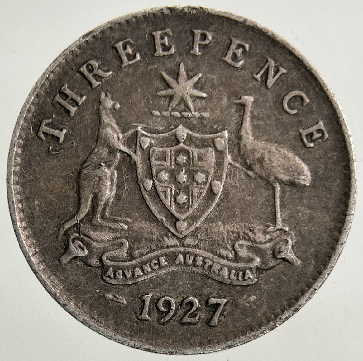 1927 Australia Threepence Silver Coin | Fine Collectable Grade