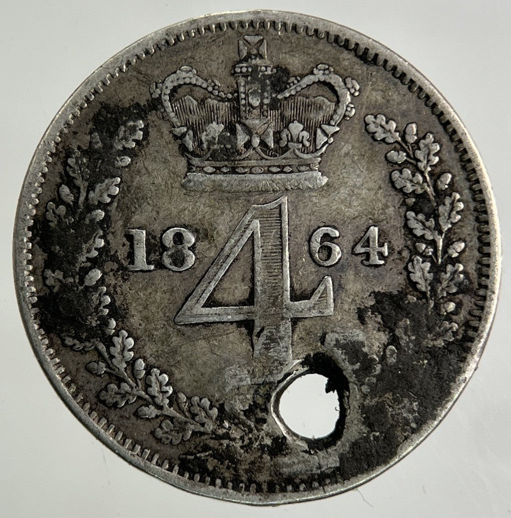 1864 Victoria Maundy Four - Pence Silver Coin | Collectable Grade