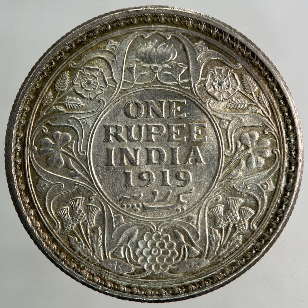 1919 India One Rupee Silver Coin | Very High Grade
