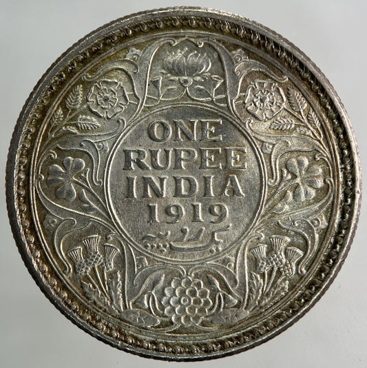 1919 India One Rupee Silver Coin | Very High Grade
