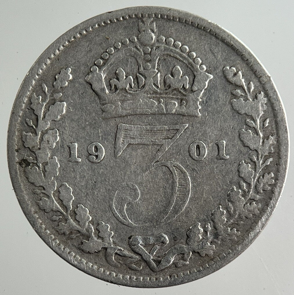 1901 Victoria Threepence Silver Coin | Collectable Grade