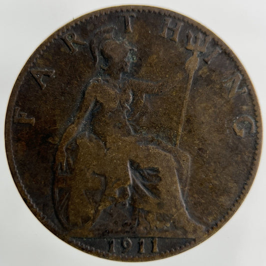 1911 George V Farthing Coin | Collectable Grade
