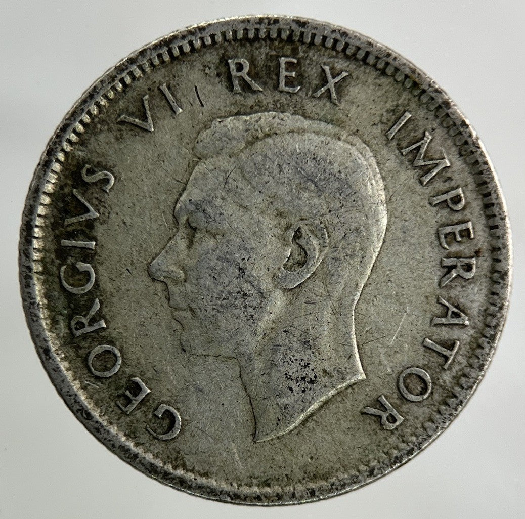 1942 South Africa Sixpence Silver Coin | Fine Collectable Grade