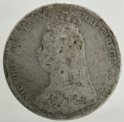 1890 Victoria Sixpence Silver Coin | Fair Grade