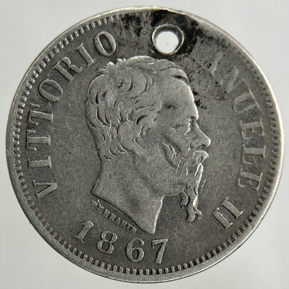 1867 Italy 50 Centesimi Silver Coin | Collectable Grade