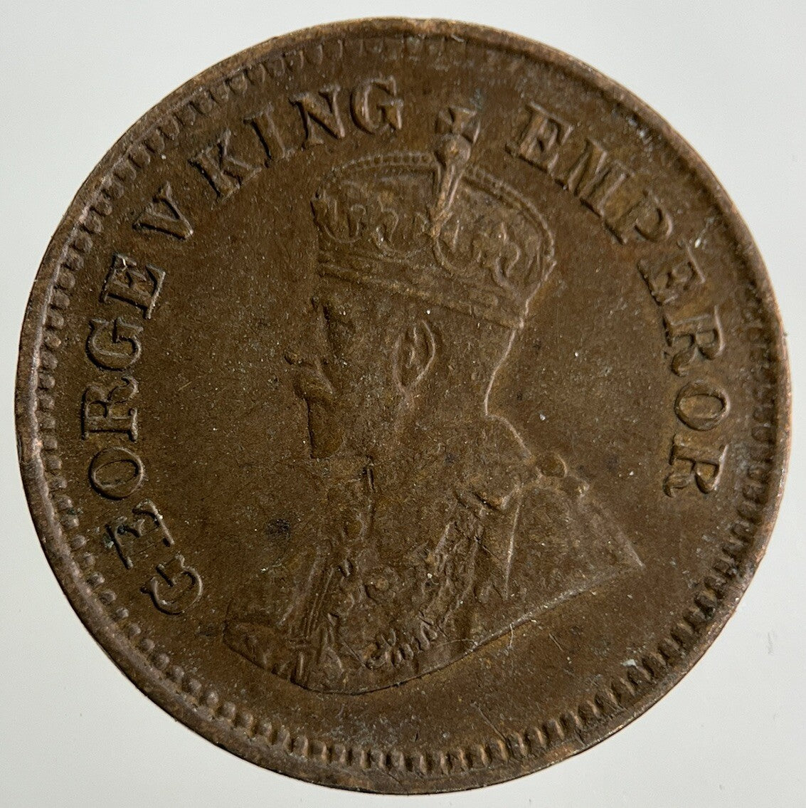 1927 India 1/2 Half Pice Coin | Fine Collectable Grade
