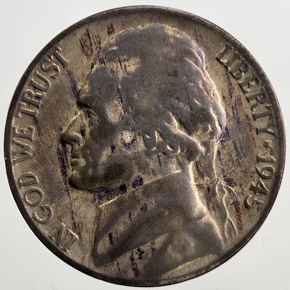 1945 - P US USA War Nickel Silver Coin | Collectable Grade | a5378