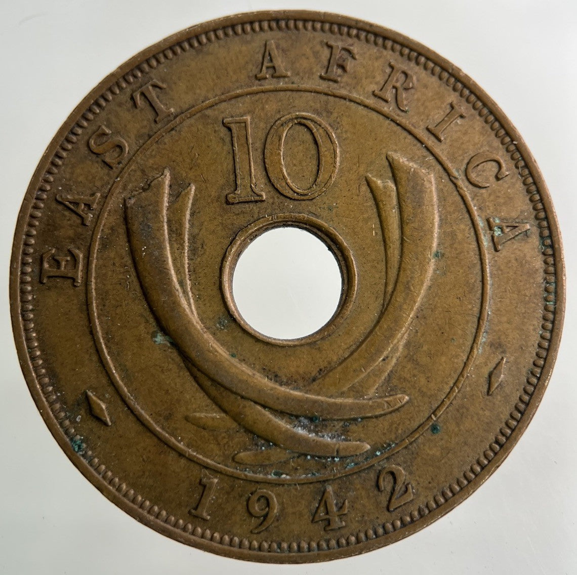 1942 East Africa Ten Cents Coin | Very High Grade