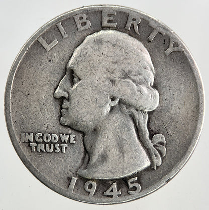 1945 US USA Quarter Dollar Silver Coin | Collectable Grade